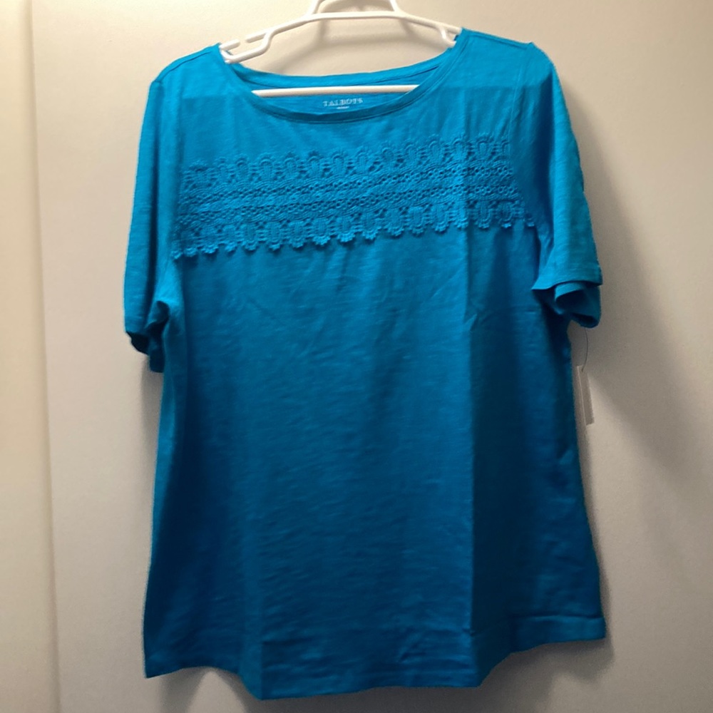 Talbots lace tee